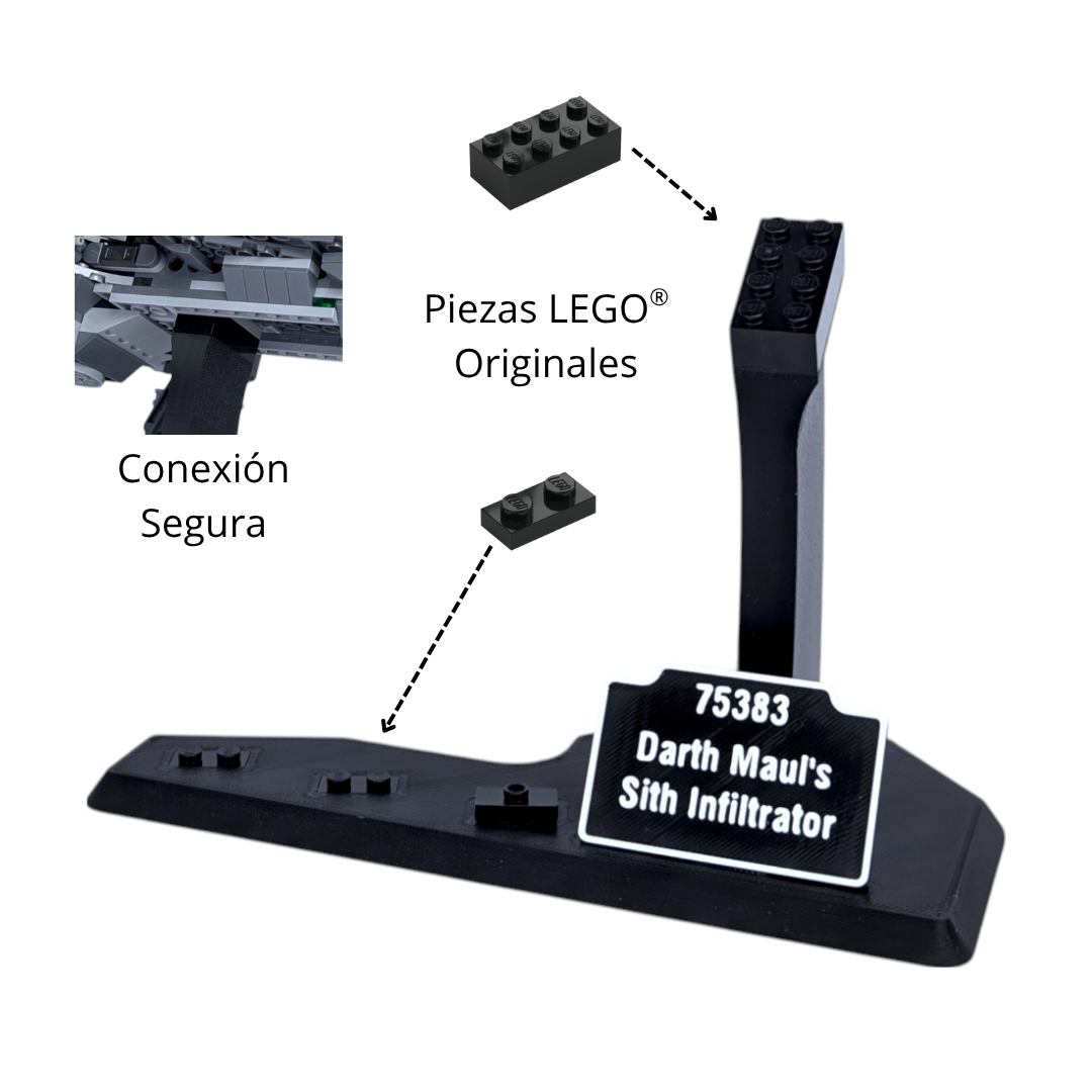 Soporte Expositor para LEGO® Star Wars Darth Maul's Sith Infiltrator (Set 75383) - Imagen 3