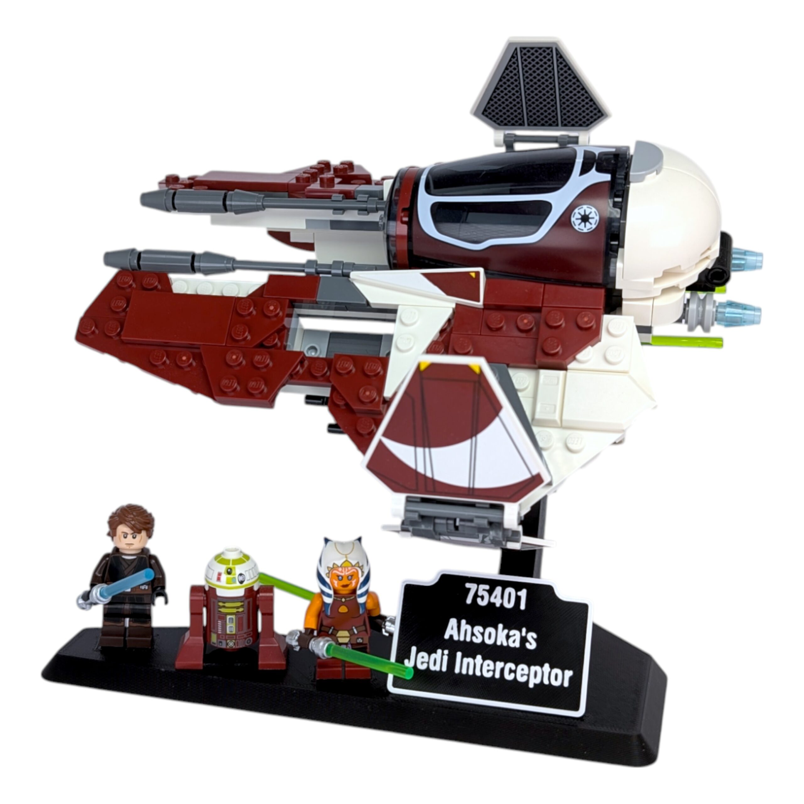 Soporte Expositor para LEGO® Star Wars Ahsoka's Jedi Interceptor (Set 75401)