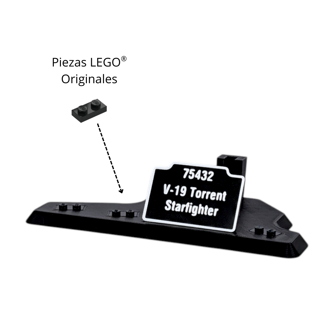 Soporte Expositor para LEGO® Star Wars V-19 Torrent Starfighter (Set 75432) - Imagen 2