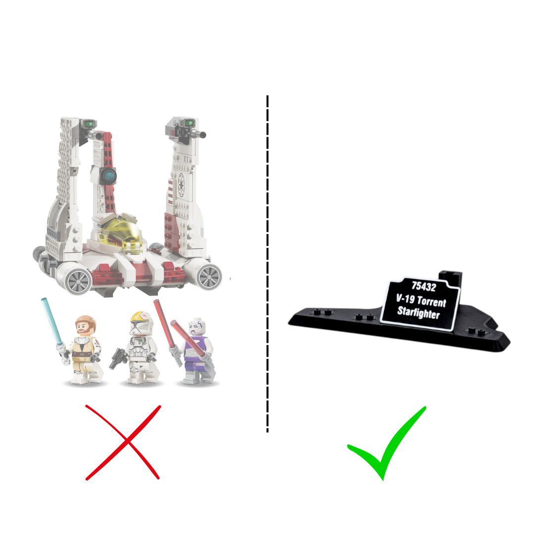 Soporte Expositor para LEGO® Star Wars V-19 Torrent Starfighter (Set 75432) - Imagen 4